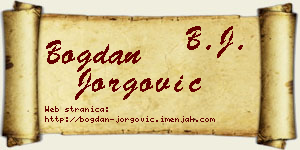 Bogdan Jorgović vizit kartica